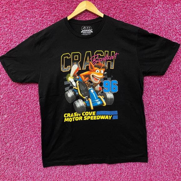 Crash Bandicoot Motor Speedway Retro Video Game T-Shirt XL - Picture 2 of 4